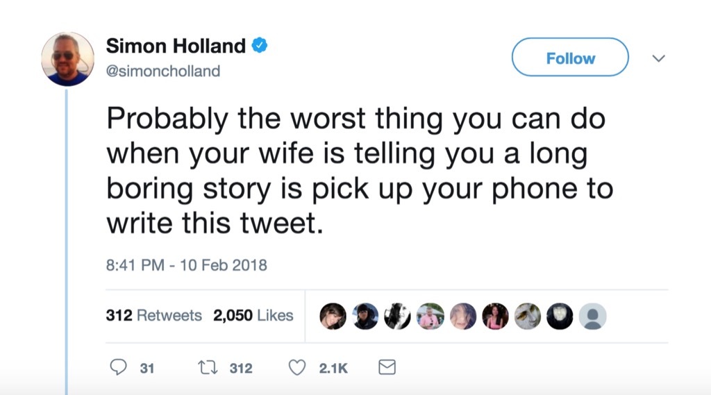 Simon Holland funniest celebrity marriage tweets