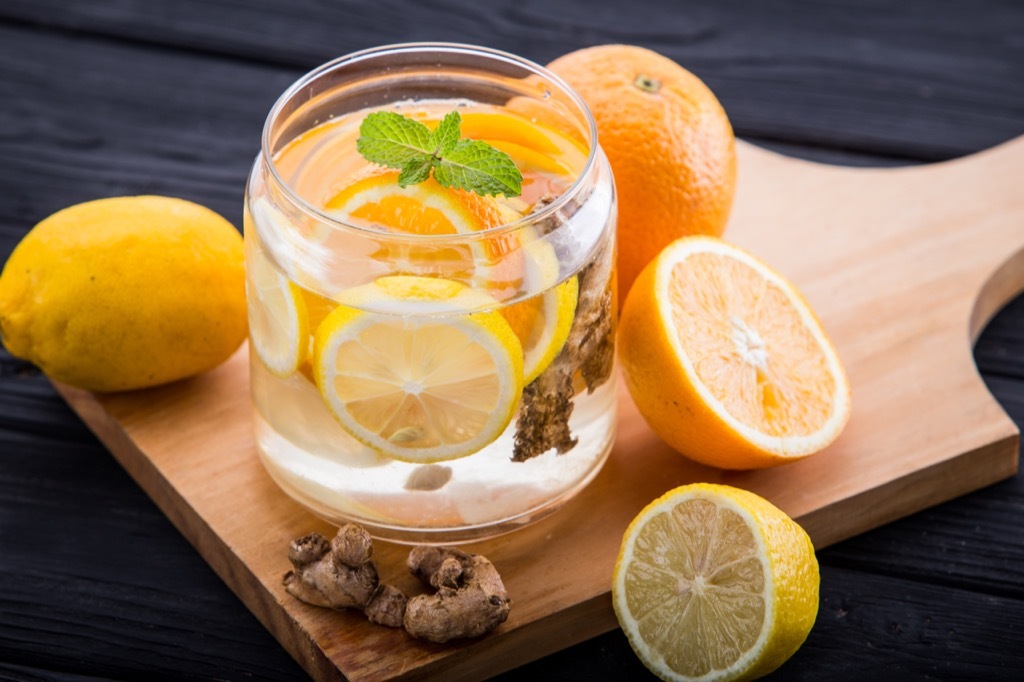 ginger orange lemon water hangover cures
