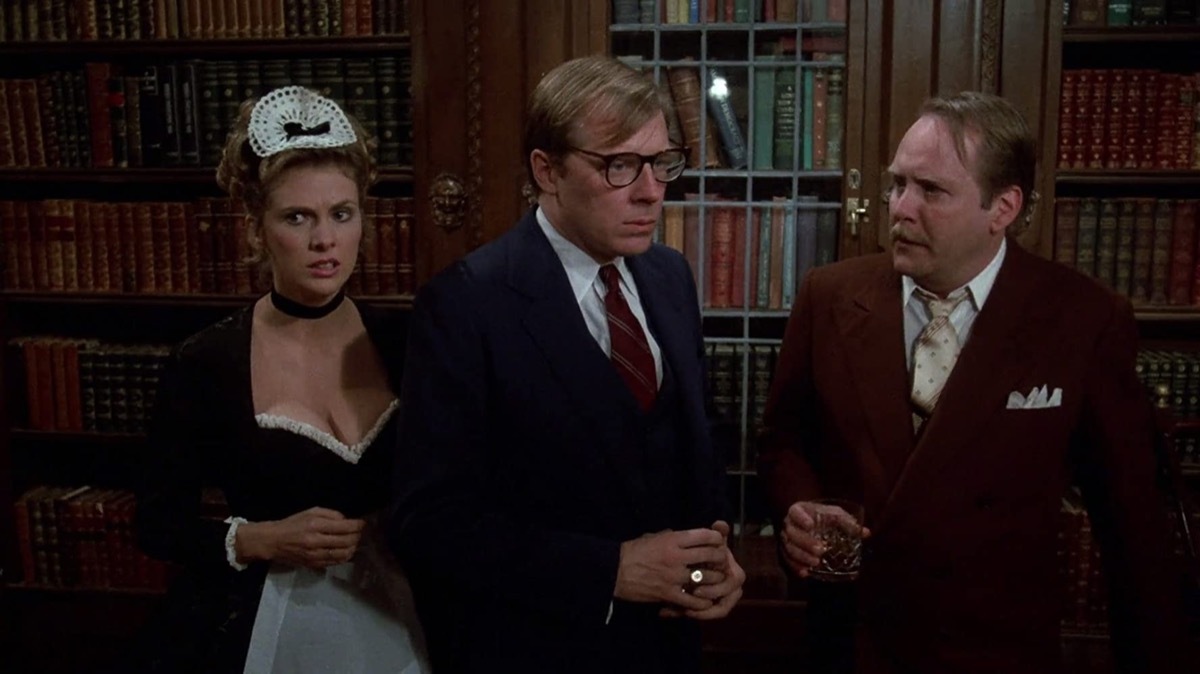 Colleen Camp, Michael McKean, and Martin Mull in Clue