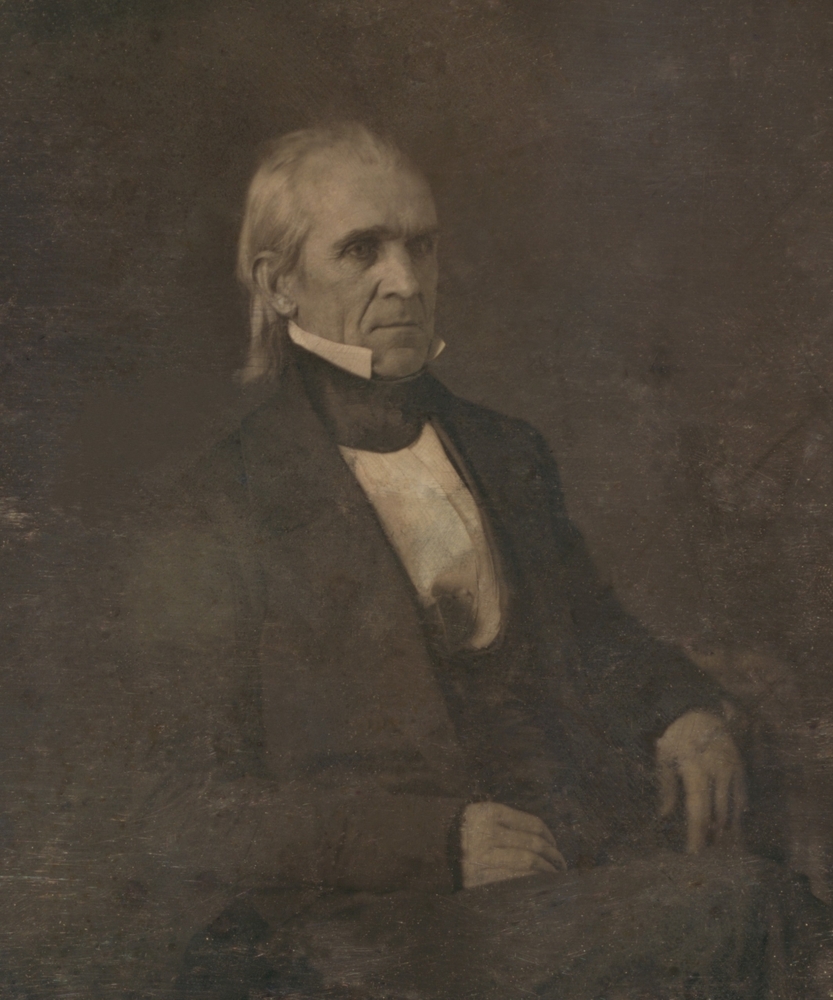 A portrait of president James Polk