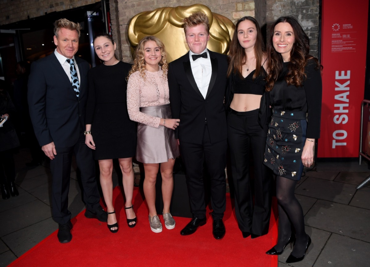 Gordon Ramsay, Holly Anna Ramsay, Matilda Ramsay, Jack Scott Ramsay, Megan Jane Ramsay and Tana Ramsay in 2016