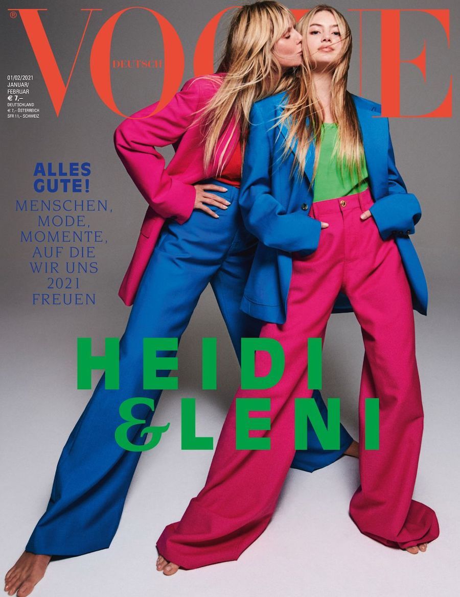Heidi and Leni Klum on the cover of 