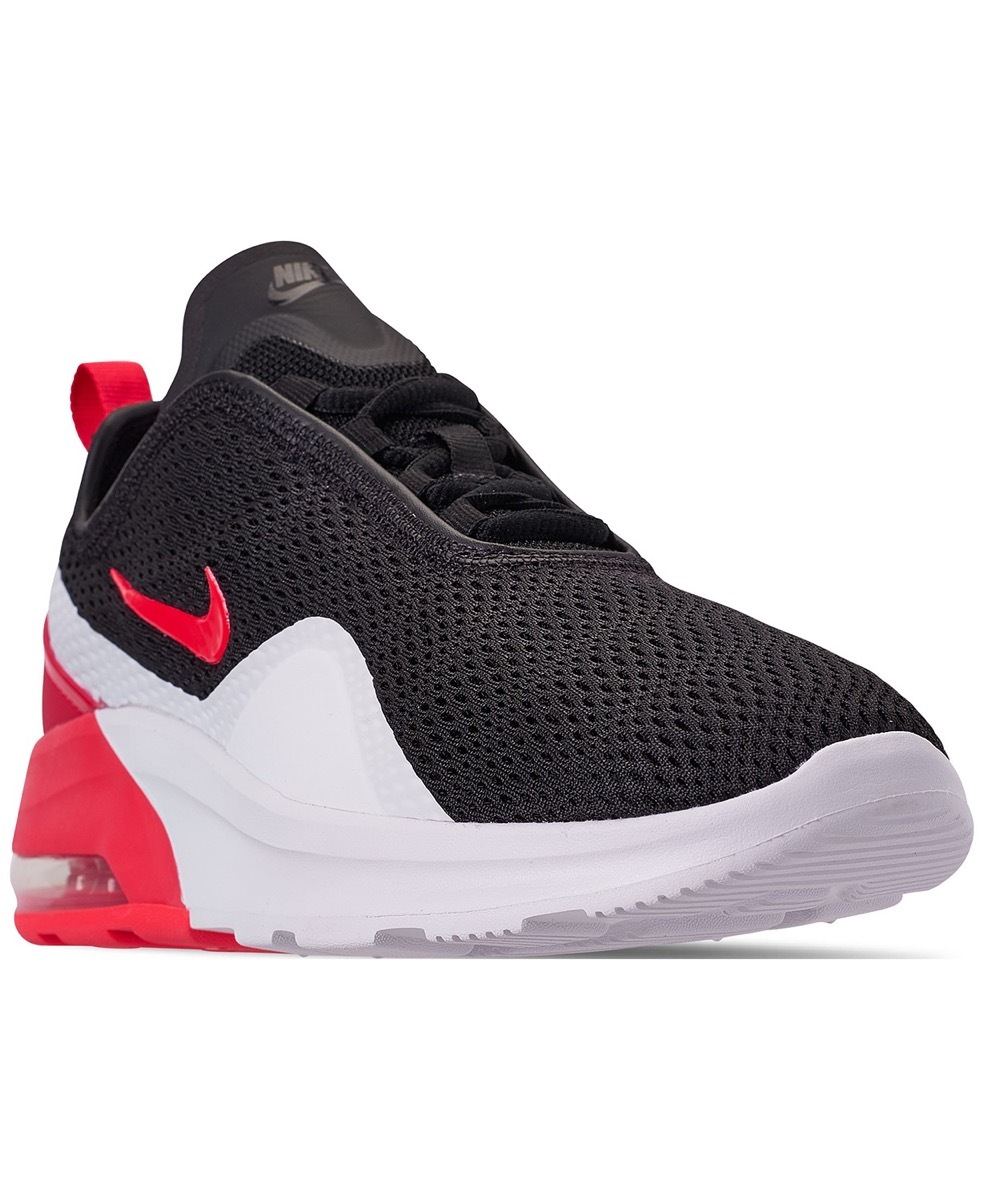 black and red nike sneakers with white soles, end of summer sales 2019