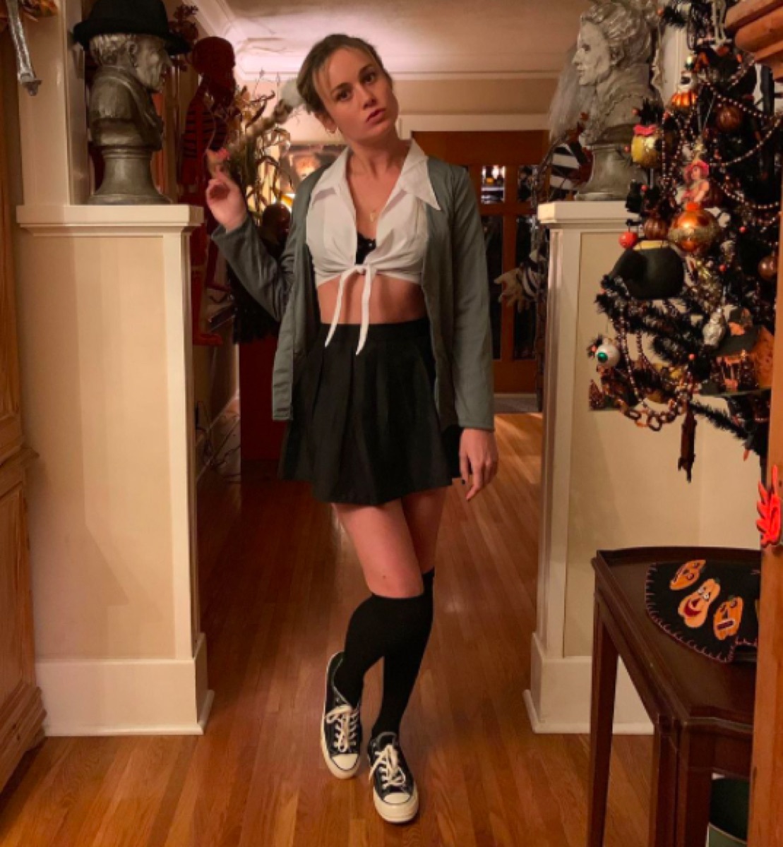 Brie Larson as Britney Spears on Halloween
