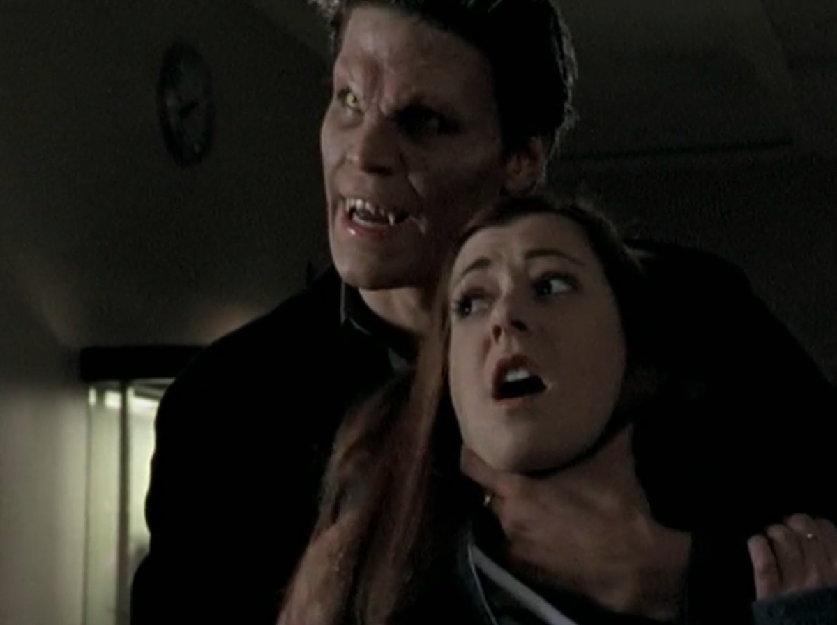 David Boreanaz and Alyson Hannigan in Buffy the Vampire Slayer