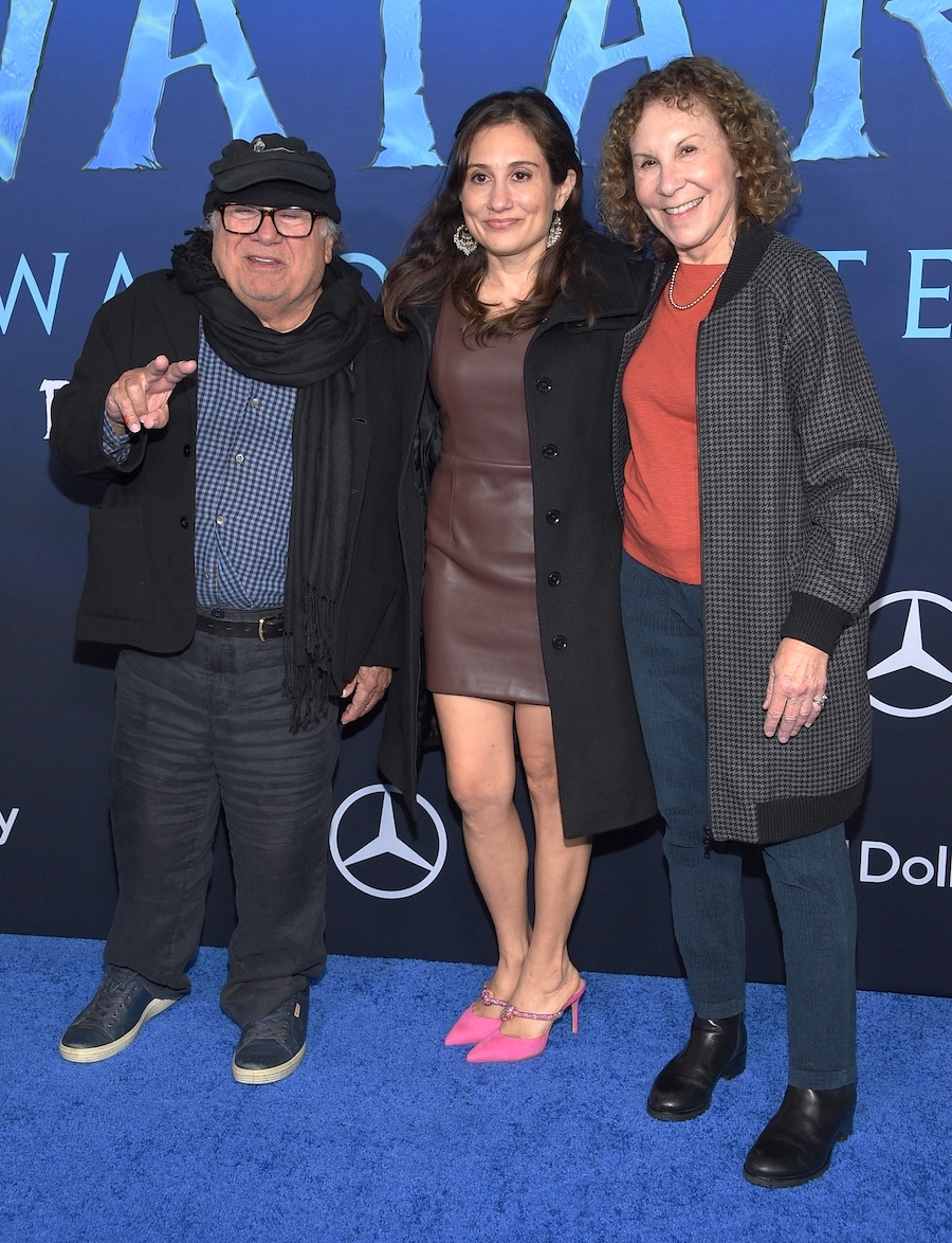 Danny DeVito, Lucy DeVito, and Rhea Perlman at the premiere of 