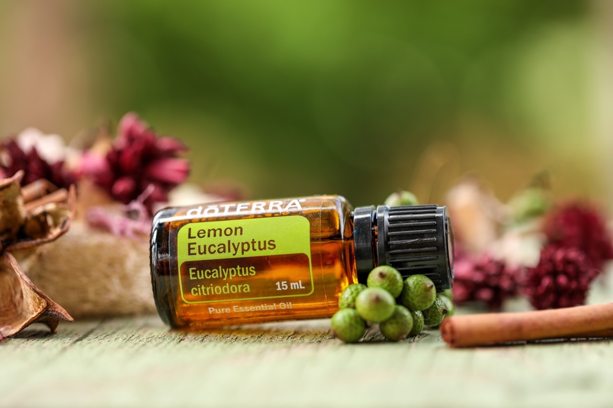 Lemon eucalyptus oil bottle
