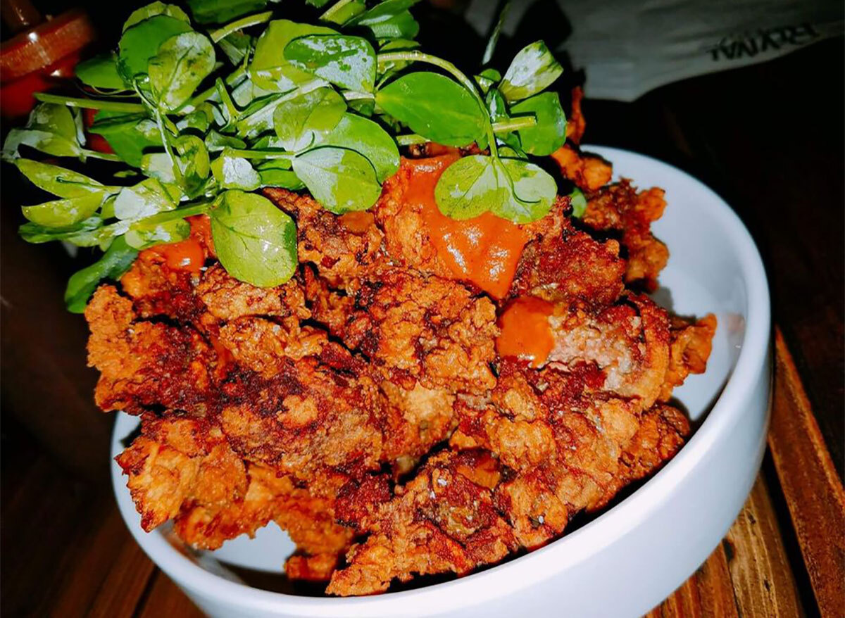 plate of fried chicken livers