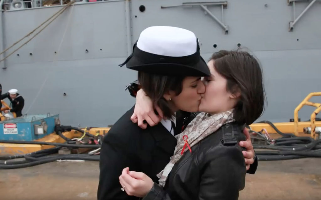 First Same Sex Navy Homecoming Kiss