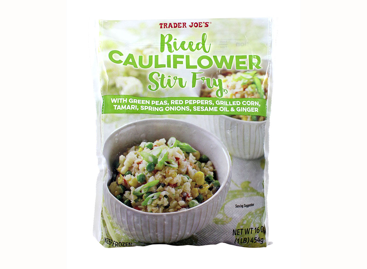 riced cauliflower stir fry from trader joe's