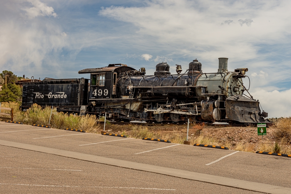 An antique locomotive