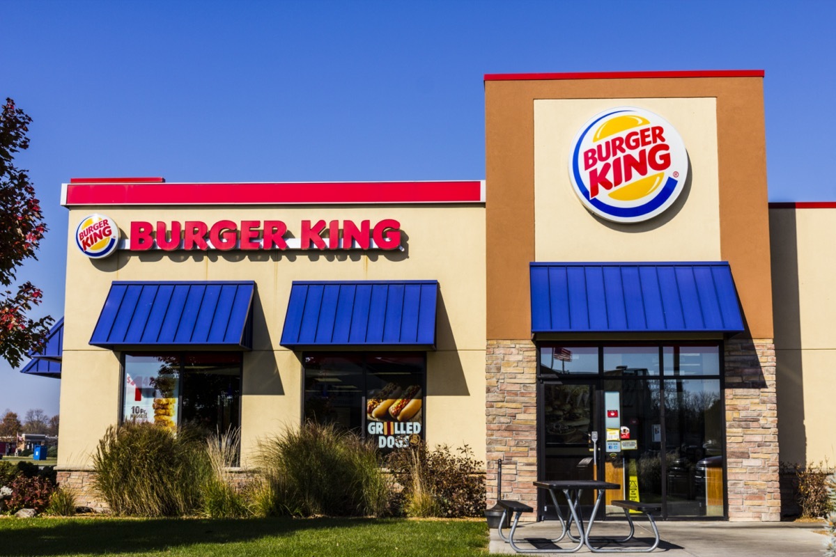 the exterior of a Burger King restaurant