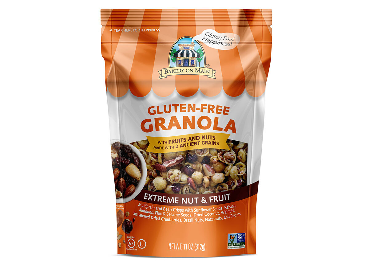 bakery on main extreme nut and fruit gluten free granola bag