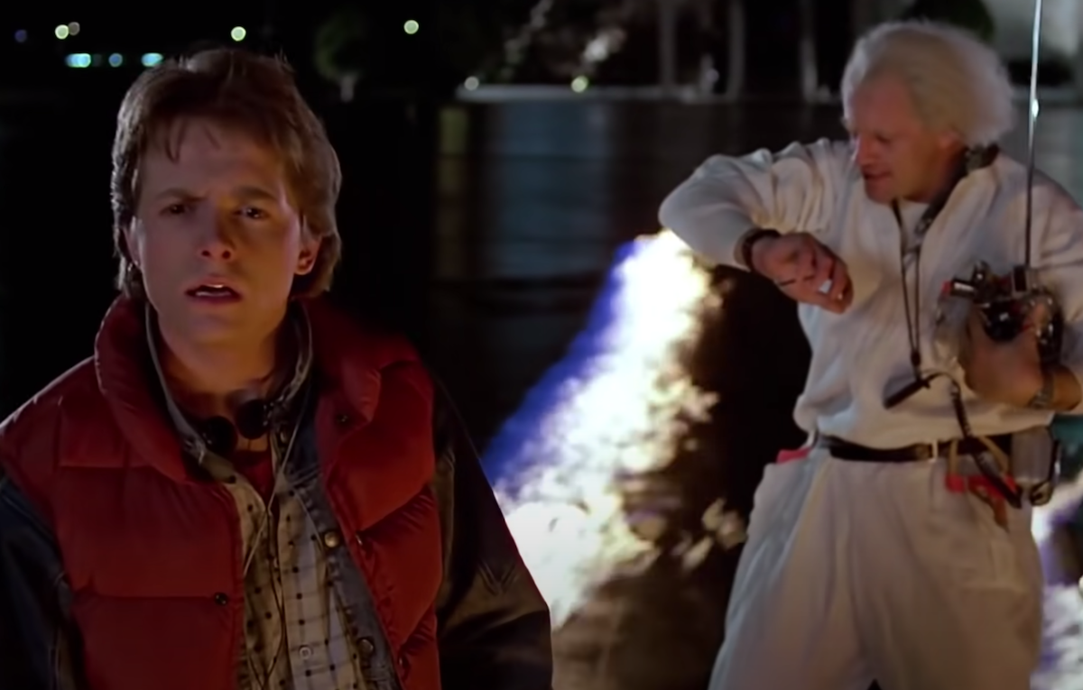 Michael J. Fox and Christopher Lloyd in 