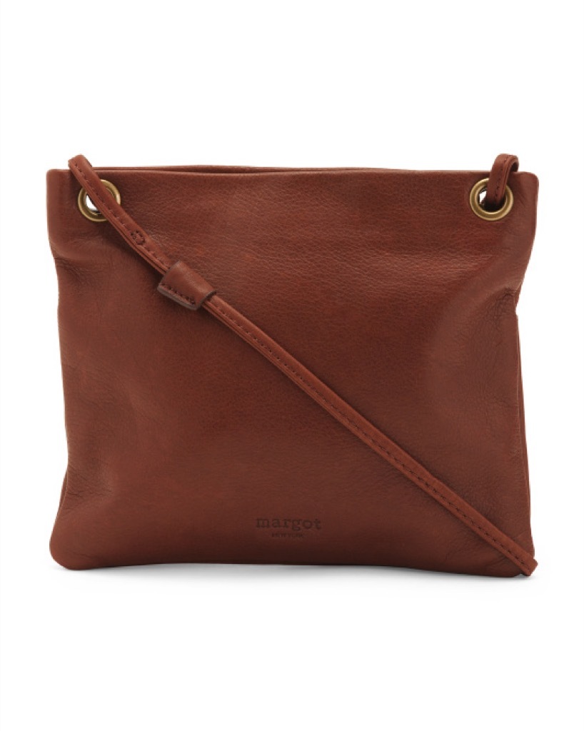 A leather cross-body bag