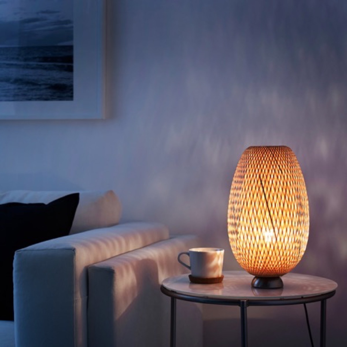 Boja woven bamboo lamp in room