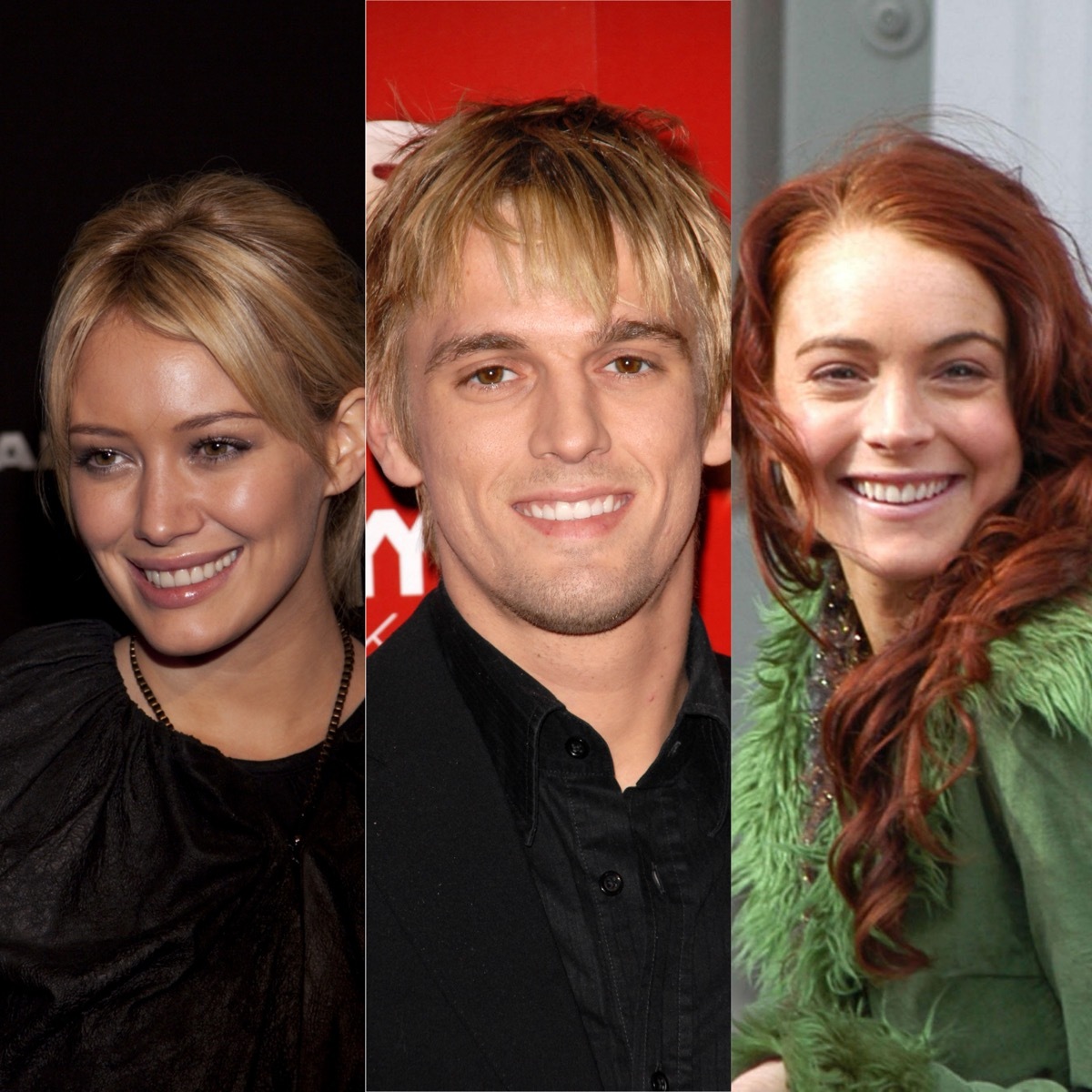 Hilary Duff, Aaron Carter, and Lindsay Lohan