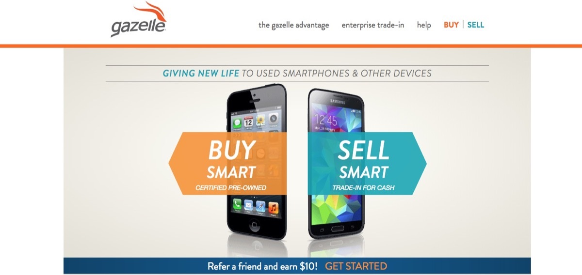 Gazelle Website Homepage {Save Money on a New Phone}