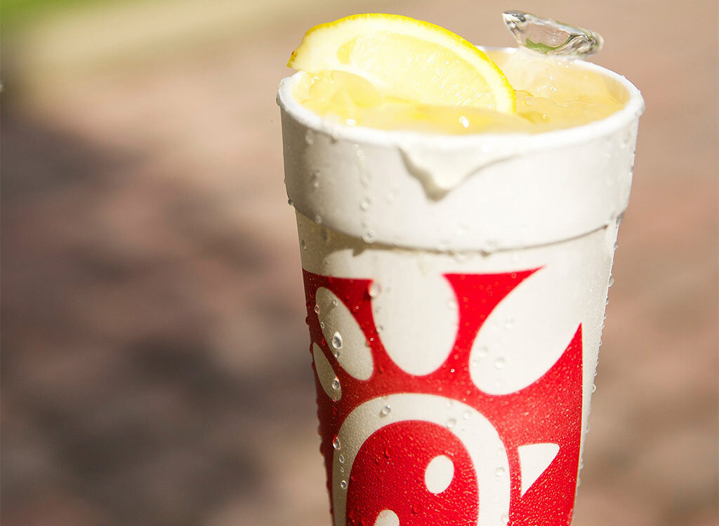 chick fil a lemonade stylized close up