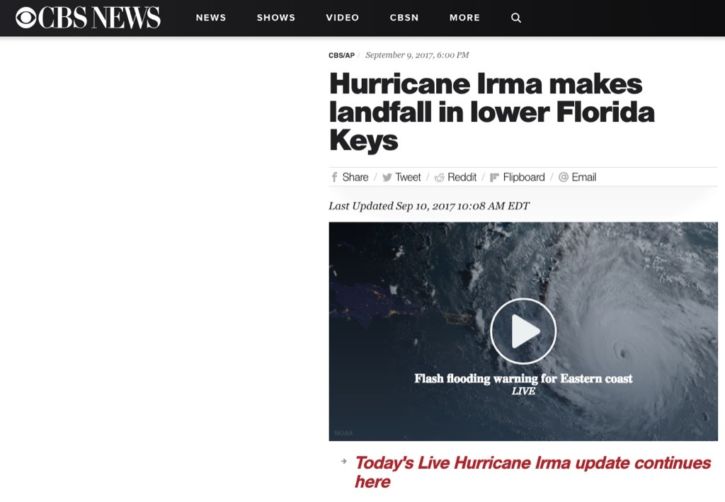 cbs news hurricane irma most popular web search every state