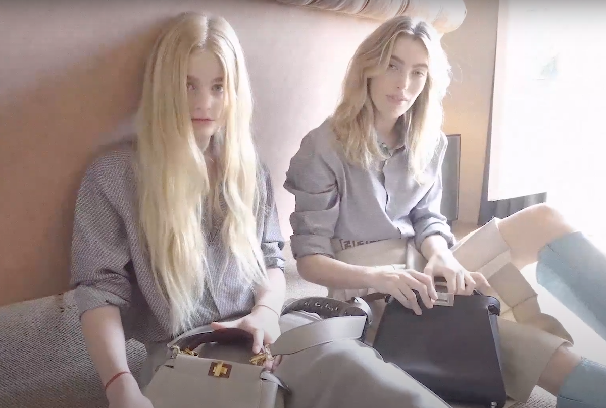 Esther and Clara McGregor in a video campaign for Fendi
