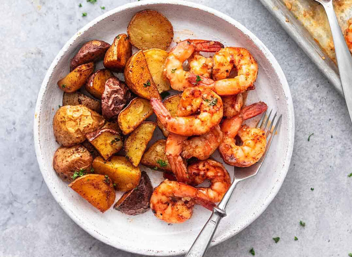 Cajun shrimp and potatoes
