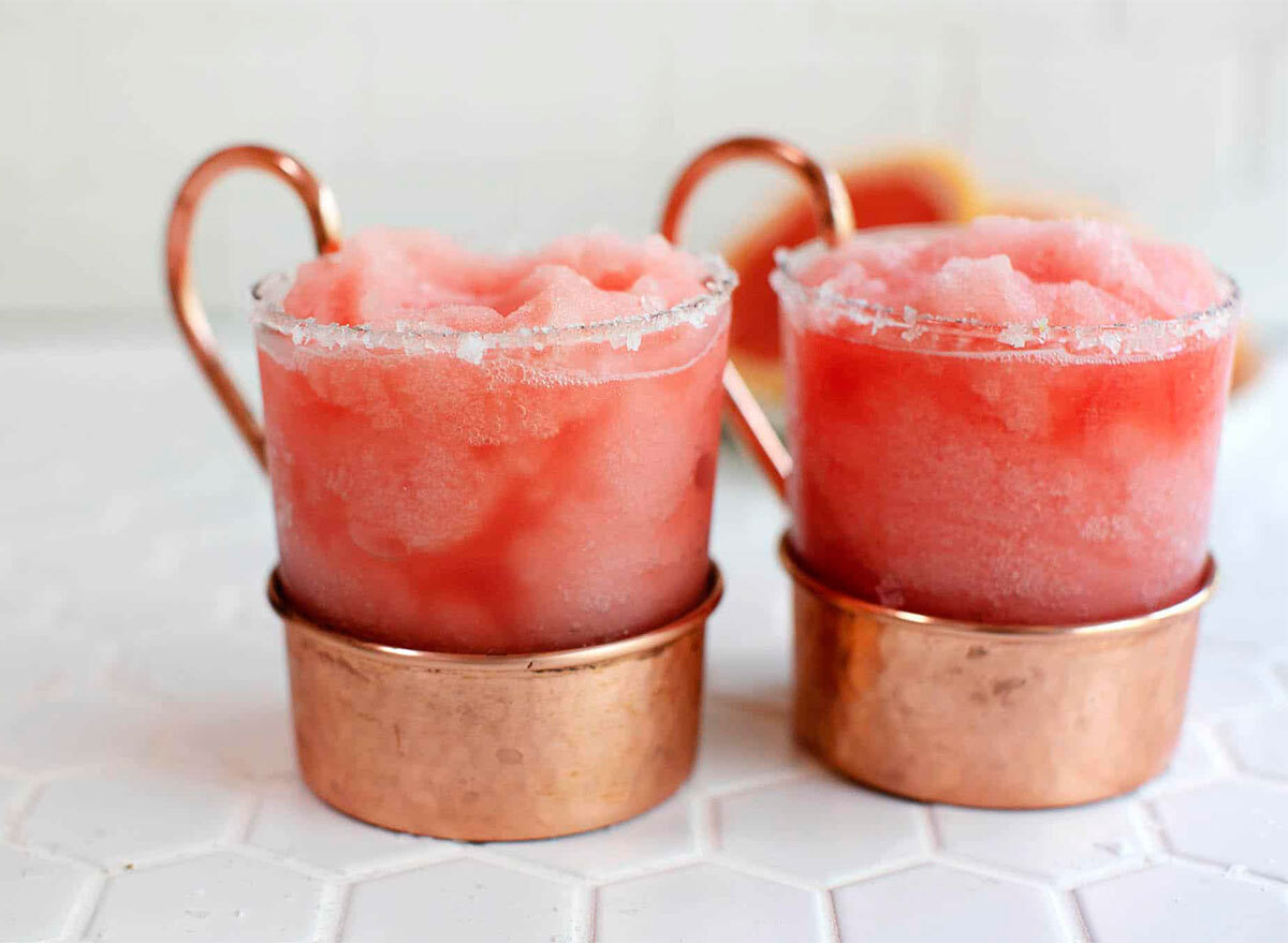 frozen sweet and salty dog cocktails in glasses