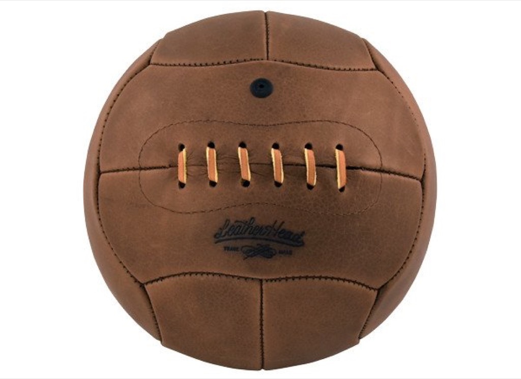 leather head sports soccer ball