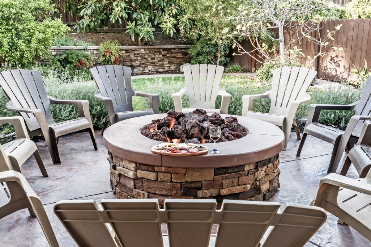 outdoor fire feature, increase home value