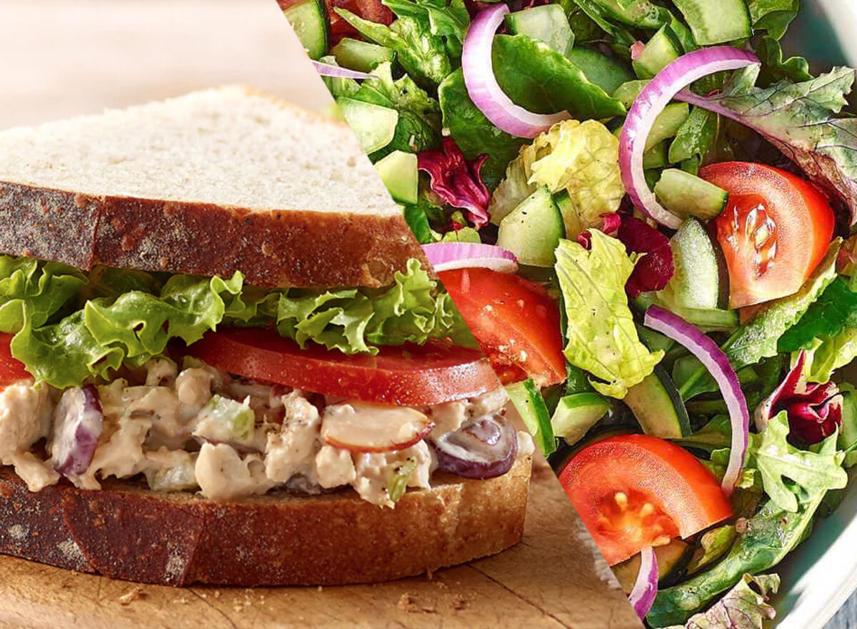 Panera low sodium order napa chicken sandwich seasonal greens salad