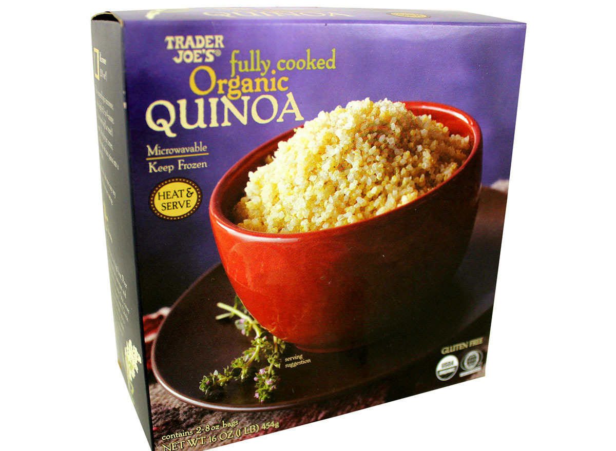 fully cooked organic quinoa frozen from trader joe's