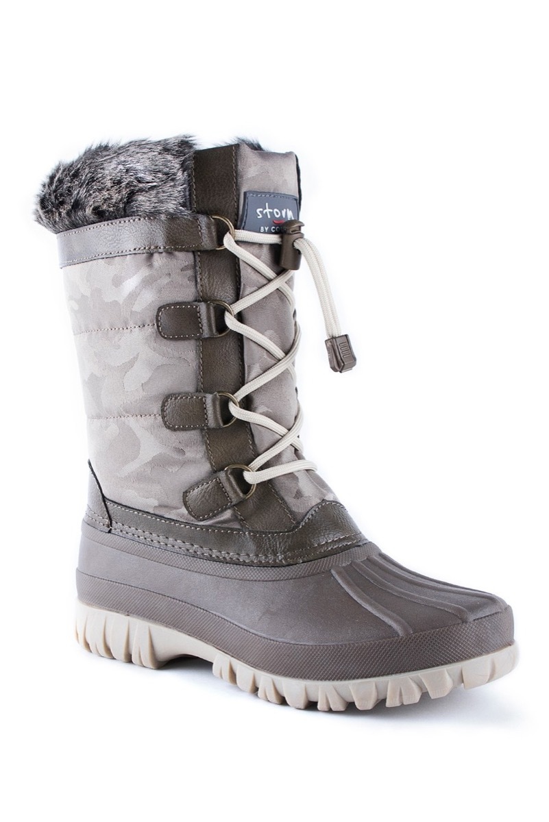 gray camouflage boots