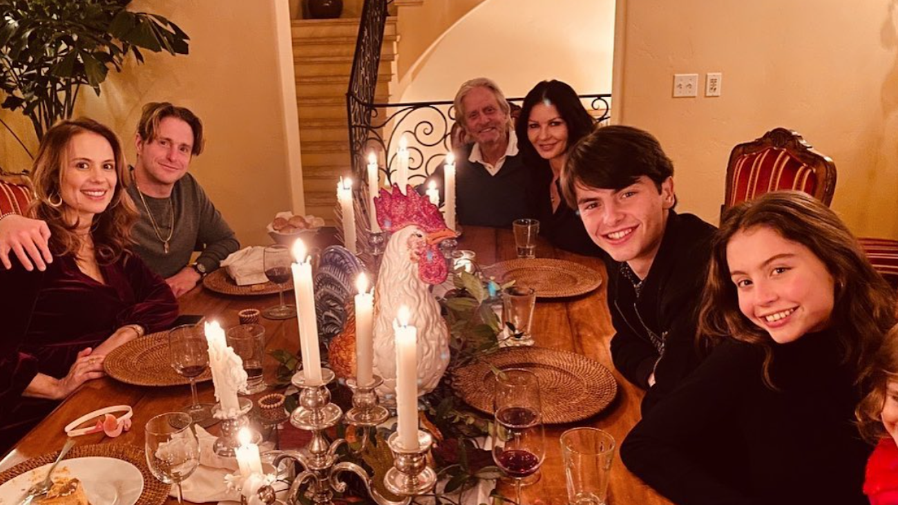 Catherine Zeta-Jones and Michael Douglas' family on Thanksgiving 2020