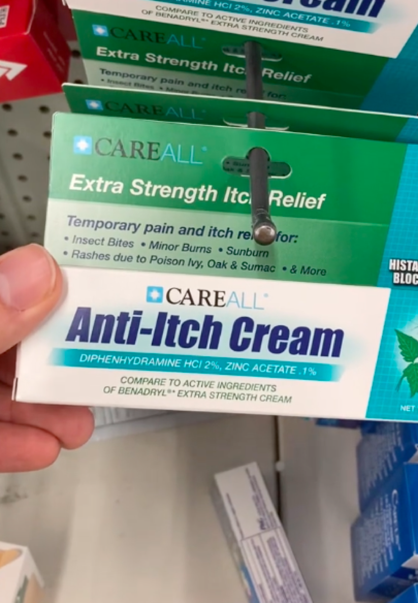 Dollar Tree medications anti-itch cream