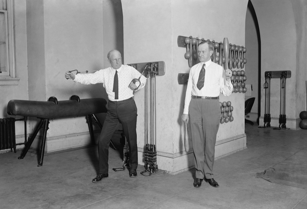 Calvin Coolidge in Capitol Gym