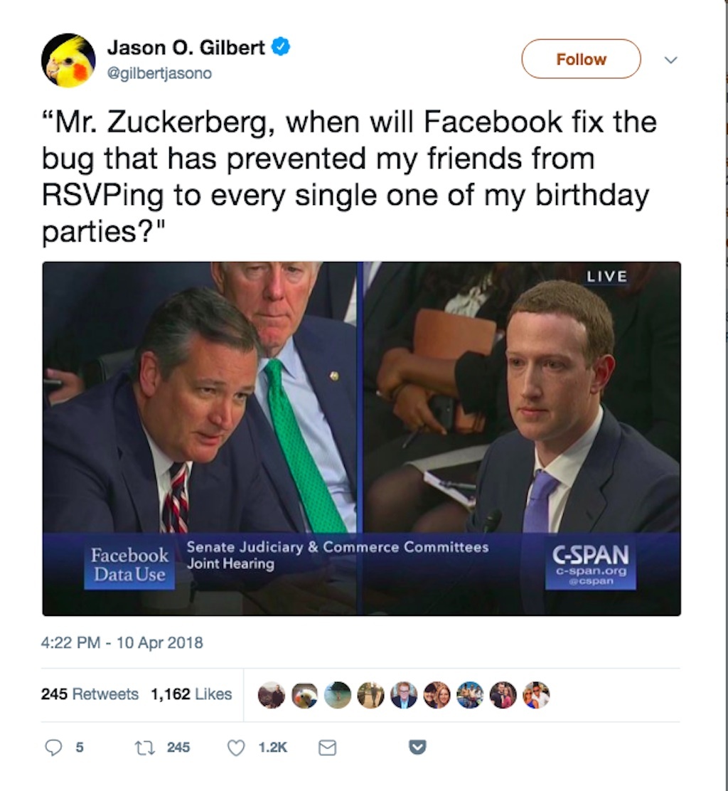 ted cruz congressional hearing on facebook privacy breach