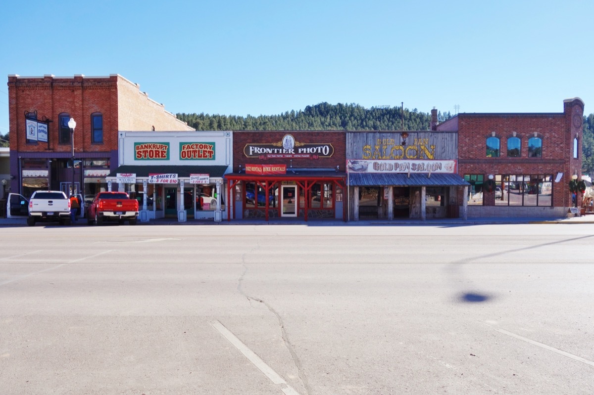 CUSTER, SD -7 NOV 2015- The Gold Rush town of Custer in the Black Hills of South Dakota in Sioux territory is next to the Crazy Horse Memorial currently in construction. - Image