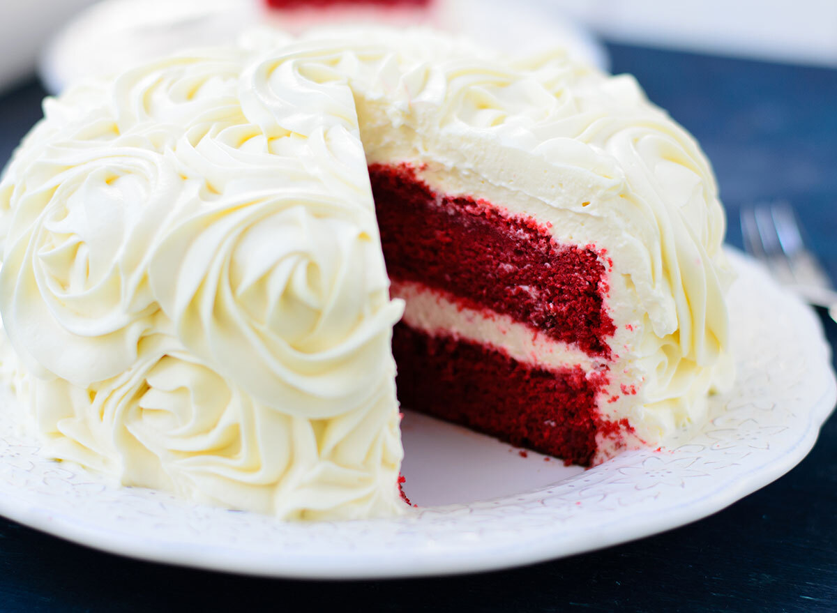 Modern red velvet cake