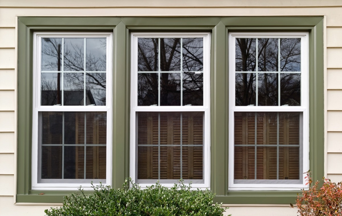 Energy efficient windows on house