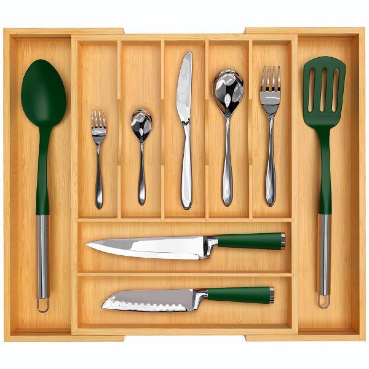 product still from Target of royal craft wood expandable drawer organizer