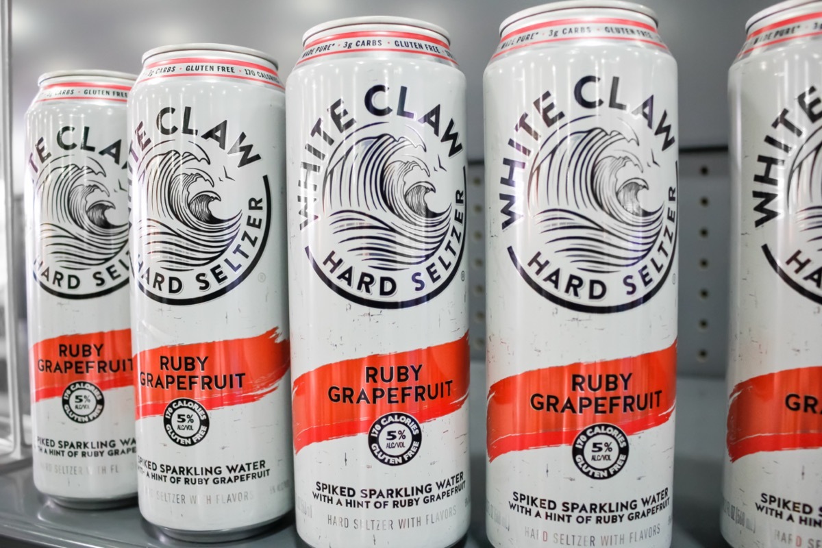 Several canes of White Claw Hard Seltzer