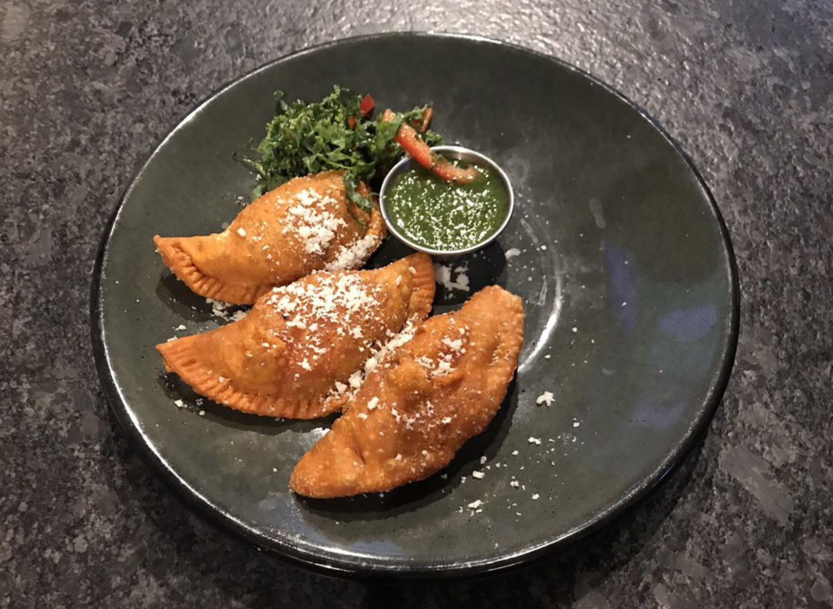 plated chicken empanadas