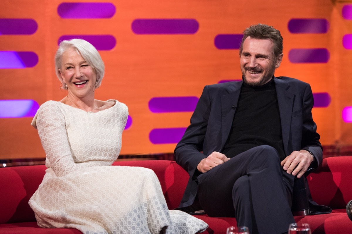 Helen Mirren and Liam Neeson in 2018