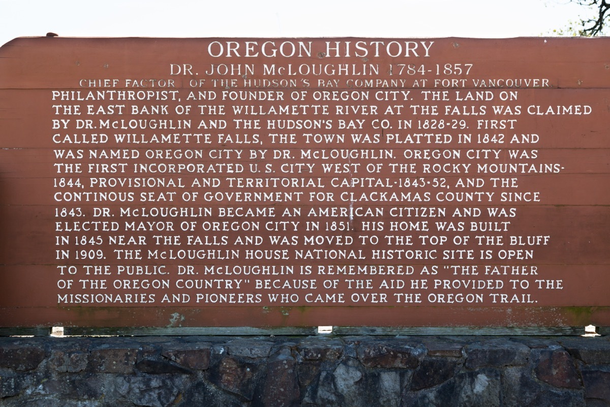 John McLoughlin plague in Oregon