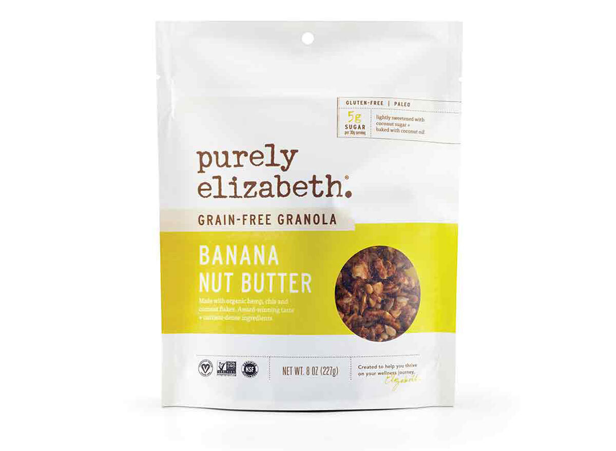 purely elizabeth grain free granola banana nut butter flavored gluten free granola bag