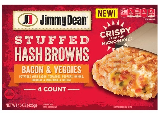 jimmy dean bacon & veggies stuffed hash browns