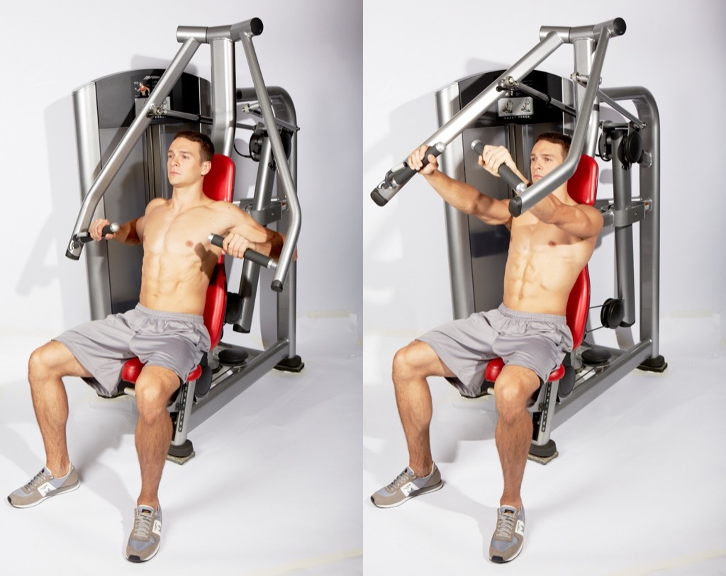 All-machine workout, chest press