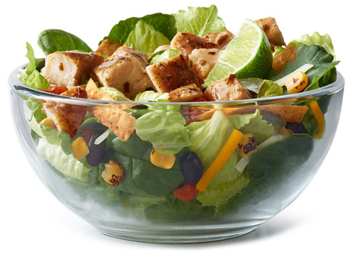 mcdonalds southwest grilled chicken salad with cilantro lime glaze