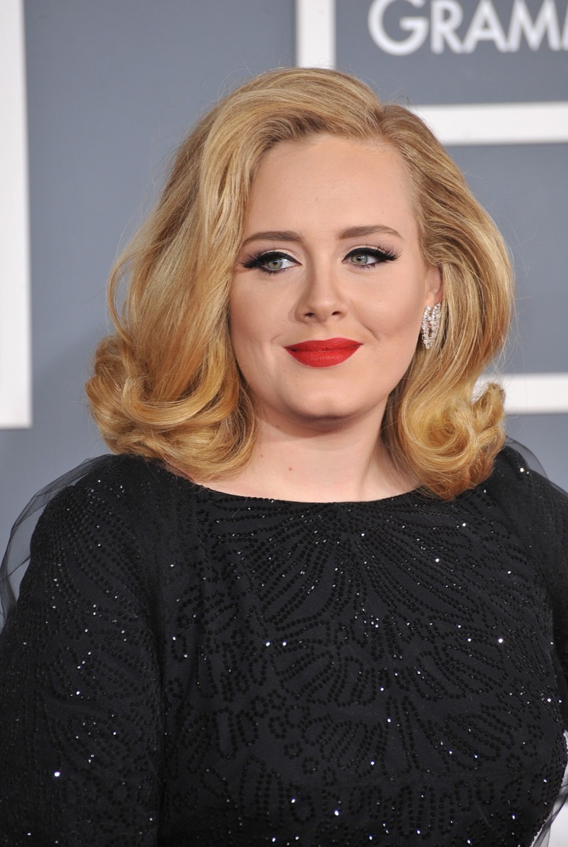 Adele at the Grammy Awards in 2012