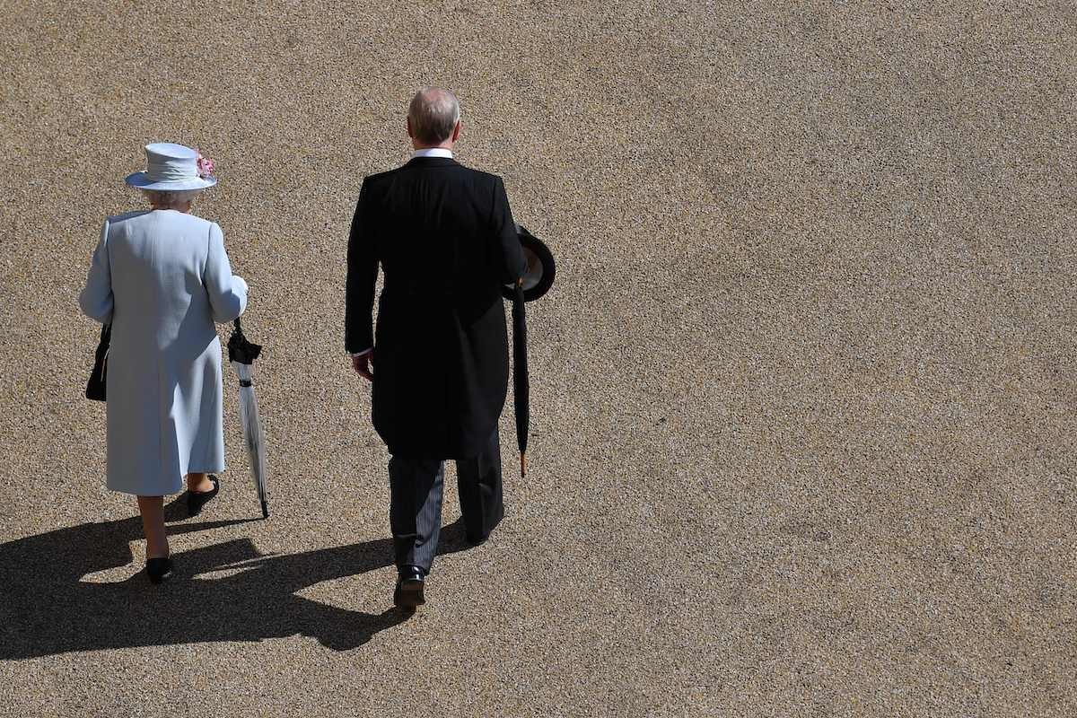 Britain's Queen Elizabeth II (L) and Britain's Prince Andrew, Duke of York, (R) on May 21, 2019.
